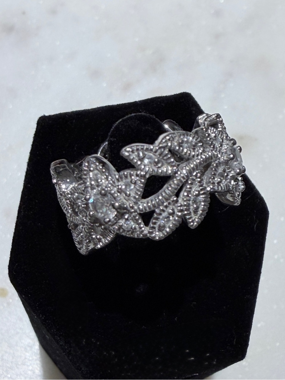 925 Sterling Silver Intricate Filigree Floral design Ring - Women's Jewelry